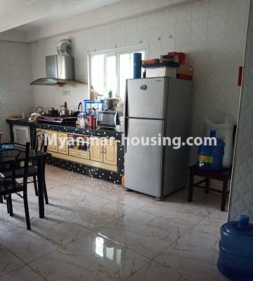 Myanmar real estate - for rent property - No.4846 - 2 BHK mini condominium room for rent near Hledan Junction, Kamaryut! - kitchen view