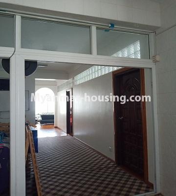 缅甸房地产 - 出租物件 - No.4846 - 2 BHK mini condominium room for rent near Hledan Junction, Kamaryut! - another view of corridor 