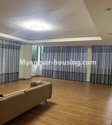 缅甸房地产 - 出租物件 - No.4847 - 2 BHK mini condominium room for rent in Kamaryut! - another view of living room
