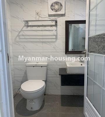 Myanmar real estate - for rent property - No.4847 - 2 BHK mini condominium room for rent in Kamaryut! - bathroom view