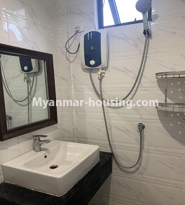 Myanmar real estate - for rent property - No.4847 - 2 BHK mini condominium room for rent in Kamaryut! - another bathroom view