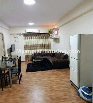 ミャンマー不動産 - 賃貸物件 - No.4851 - 2 BHK small room for rent in Hlaing! - living room view