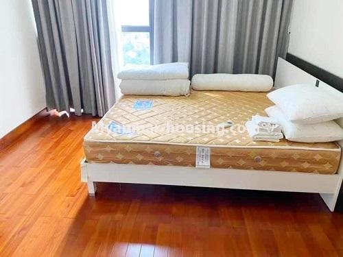 缅甸房地产 - 出租物件 - No.4862 - Crystal Residence 2BHK room for rent, Sanchaung! - bedroom view
