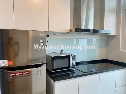 Myanmar real estate - for rent property - No.4864 - G.E.M.S 2BHK Condominium room for rent, Hlaing! - kitchen view