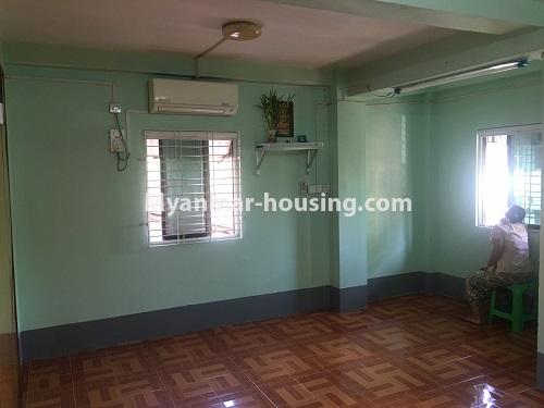Myanmar real estate - for rent property - No.4868 - Second floor one bedroom apartment for rent near Yankin Centre. - living room view
