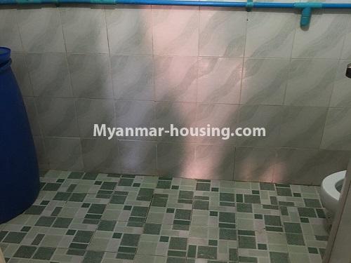 Myanmar real estate - for rent property - No.4868 - Second floor one bedroom apartment for rent near Yankin Centre. - bathroom view