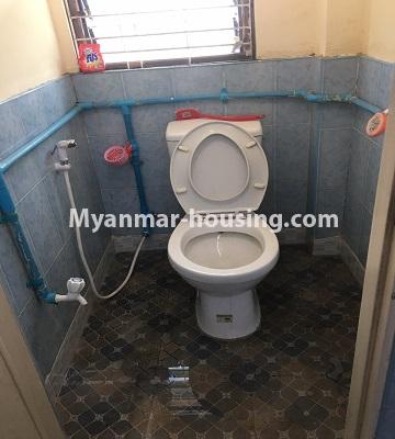 Myanmar real estate - for rent property - No.4873 - Top Floor Hall Type Apartment for rent in Yankin! - toilet view