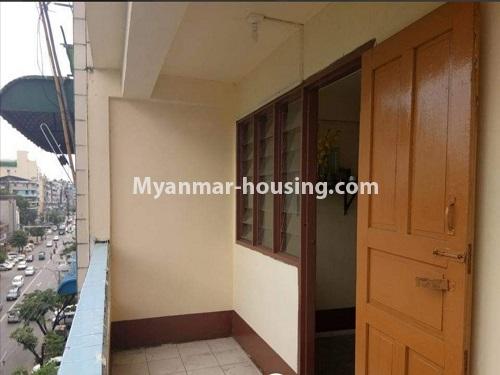 Myanmar real estate - for rent property - No.4874 - 7th Floor apartment room for rent on Thein Phyu Road! - balcony view