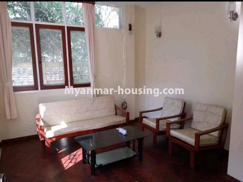 Myanmar real estate - for rent property - No.4877 - 2 BHK landed house for small family, 7 Mile, Mayangone! - living room view