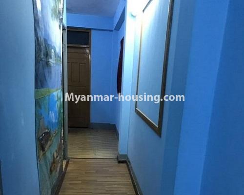 Myanmar real estate - for rent property - No.4879 - 1 BHK clean apartment for rent in 93rd Street, Mingalar Taung Nyunt! - hallway view