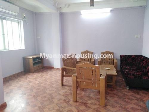 缅甸房地产 - 出租物件 - No.4886 - Yangon Downtown Furnished Condominium Room for Rent! - living room view