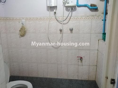 Myanmar real estate - for rent property - No.4886 - Yangon Downtown Furnished Condominium Room for Rent! - bathroom and toilet view
