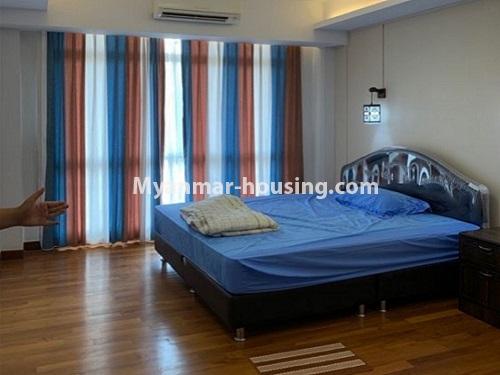 Myanmar real estate - for rent property - No.4888 - 4BHK Star City Duplex Condominium Room for Rent in Thanlyin! - master bedroom view