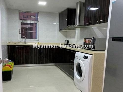 Myanmar real estate - for rent property - No.4888 - 4BHK Star City Duplex Condominium Room for Rent in Thanlyin! - kitchen view