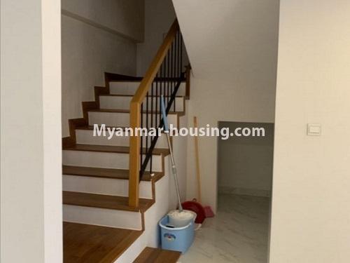 Myanmar real estate - for rent property - No.4888 - 4BHK Star City Duplex Condominium Room for Rent in Thanlyin! - stairs veiw