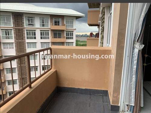 Myanmar real estate - for rent property - No.4888 - 4BHK Star City Duplex Condominium Room for Rent in Thanlyin! - balcony view