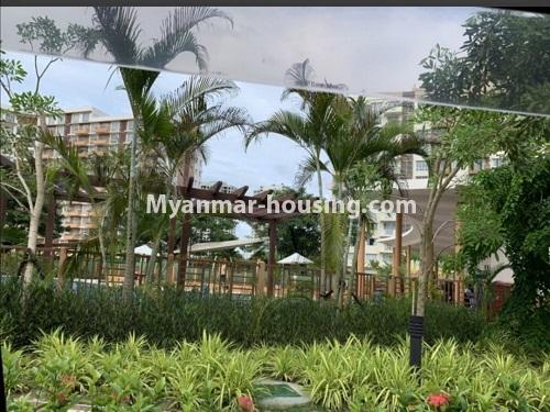 Myanmar real estate - for rent property - No.4888 - 4BHK Star City Duplex Condominium Room for Rent in Thanlyin! - outside view from balcony