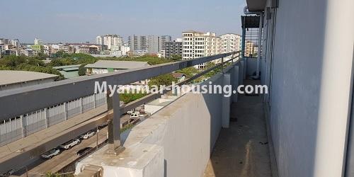 Myanmar real estate - for rent property - No.4891 - 2BHK Mini Condo Room for rent on Baho road, Hlaing! - balcony view