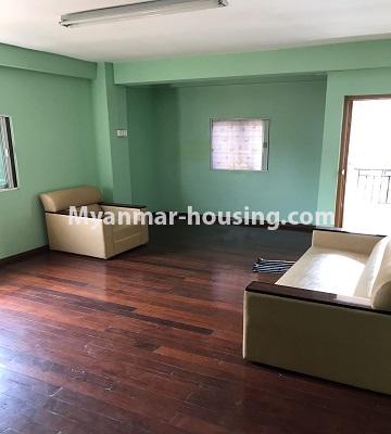 Myanmar real estate - for rent property - No.4893 - Second Floor 2 BHK Apartment Room for rent in Yakin! - living room view
