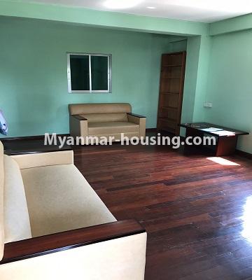 Myanmar real estate - for rent property - No.4893 - Second Floor 2 BHK Apartment Room for rent in Yakin! - another view of living room