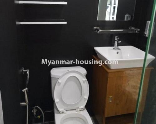 Myanmar real estate - for rent property - No.4905 - Hall Type Condominium Room for Office near Junction City, Yangon Downtown. - bathroom view