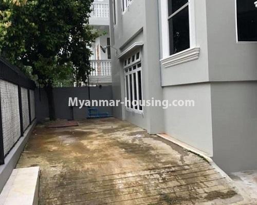 Myanmar real estate - for rent property - No.4913 - 6BHK Two RC Landed House for Rent near Kabaraye Pagoda Road, Bahan! - extra space view of right side