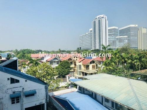 ミャンマー不動産 - 賃貸物件 - No.4921 - Three Bedroom Apartment for rent in New University Avenue Road, Bahan! - view from balcony