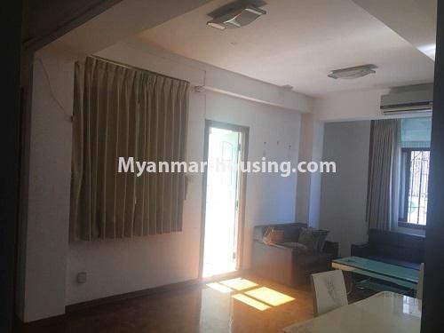 ミャンマー不動産 - 賃貸物件 - No.4933 - Large Apartment for Rent in Mingalar Taung Nyunt! - another view of living room