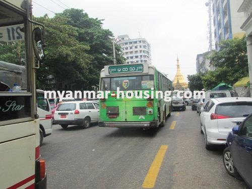 Myanmar real estate - for sale property - No.1987 - Good condominium  now for sale ! - View of the  road .