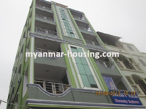 Myanmar real estate - for sale property - No.2110 - Good apartment for doing business in Hlaing ! - View of the building.