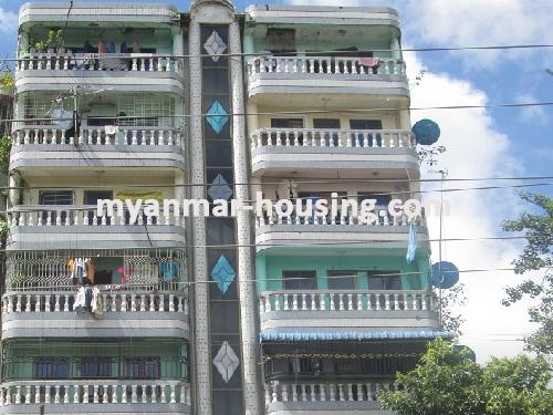 Myanmar real estate - for sale property - No.2119 - Well decorated apartment for sale! - view  of the building.
