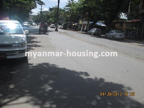 Myanmar real estate - for sale property - No.2119 - Well decorated apartment for sale! - View of the road.
