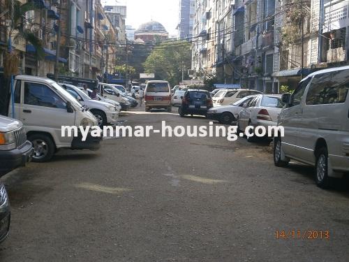 Myanmar real estate - for sale property - No.2189 - Good apartment for sale in pazudaung! - View of the road
