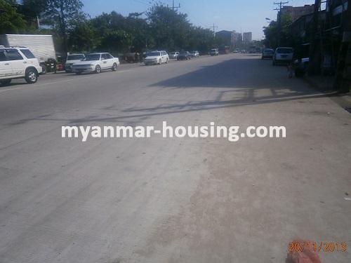 Myanmar real estate - for sale property - No.2203 - An apartment now for sale in Hlaing! - view of the road.