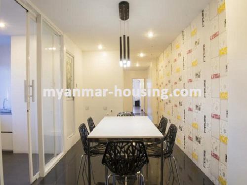 Myanmar real estate - for sale property - No.2215 - Well-renovated room located in the Best Area called Yankin! - View of the dinning room.