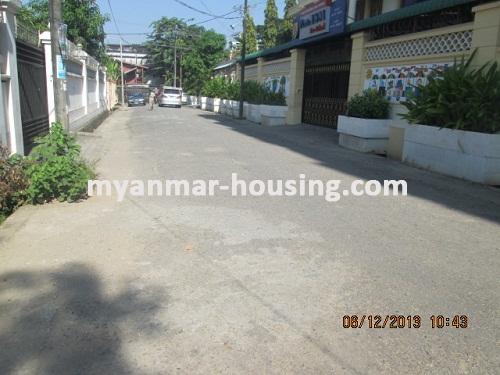 Myanmar real estate - for sale property - No.2264 - Condo in one the best areas for sale! - View of the street.
