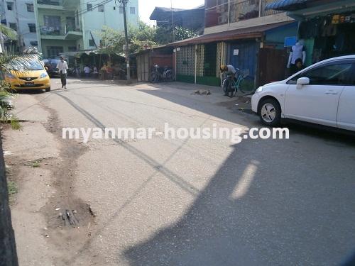 Myanmar real estate - for sale property - No.2298 - Good apartment  for sale in Hlaing ! - View of the street.