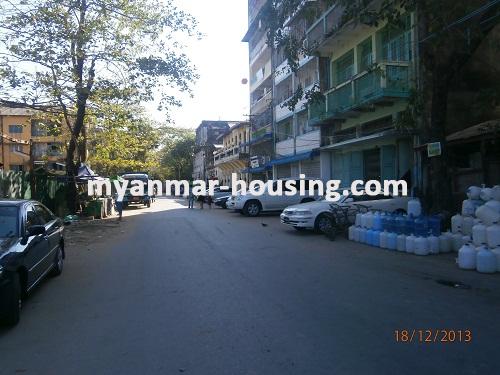 Myanmar real estate - for sale property - No.2312 - Spacious condo for sale in downtown! - View of the street.