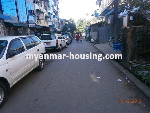 Myanmar real estate - for sale property - No.2315 - Apartment near shopping mall in Sanchaung! - View of the street.