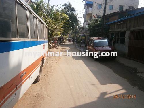 Myanmar real estate - for sale property - No.2335 - Apartment for sale in Hlaing! - View of the street.