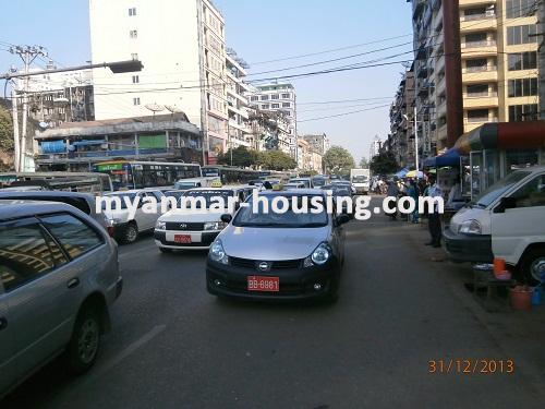 Myanmar real estate - for sale property - No.2340 -  Good Condo   suitable for opening shop in Pebedan ! - View of the road.