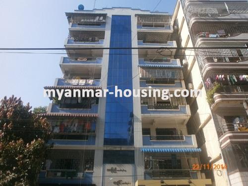 Myanmar real estate - for sale property - No.2364 - Wide apartment now for sale in Sanchaung. - View of the building.