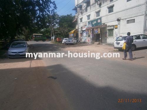 Myanmar real estate - for sale property - No.2388 - Condo for sale in Yankin! - View of the street.
