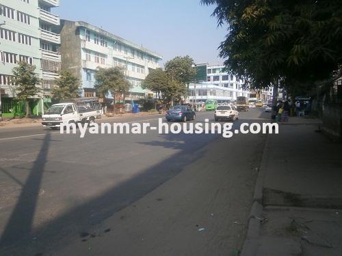Myanmar real estate - for sale property - No.2401 - Condo for sale is available with installment system in Ahlone! - View of the road.