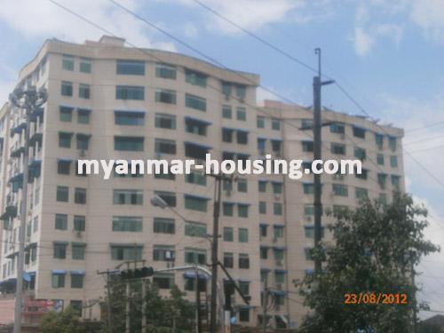 Myanmar real estate - for sale property - No.2485 - High Condo available for business in downtown! - Front view of the building.