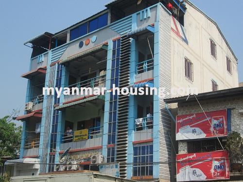 Myanmar real estate - for sale property - No.2487 - Located close to train starion an apartment for sale in Hlaing! - View of the building..