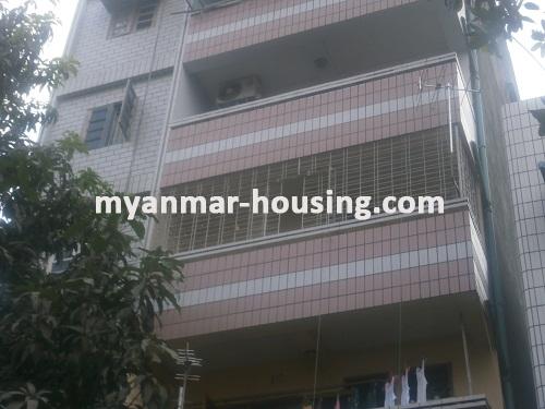 Myanmar real estate - for sale property - No.2542 - Good apartment for sale in Ahlone Township. - Front view of the building.