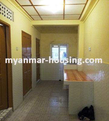 Myanmar real estate - for sale property - No.2564 - An apartment for sale in Sanchaung Township. - View of the kitchen room.