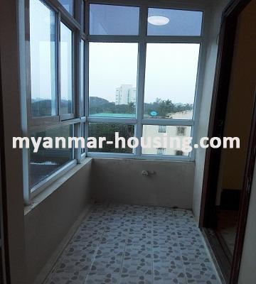 Myanmar real estate - for sale property - No.2564 - An apartment for sale in Sanchaung Township. - View of Veranda with Mirror