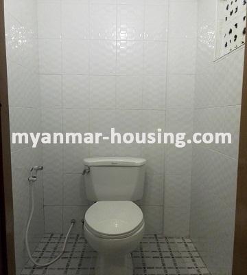 Myanmar real estate - for sale property - No.2564 - An apartment for sale in Sanchaung Township. - View of Bath room and Toilet